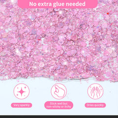 YGQQOY glitter holográfico para cabello, se aplica y retira fácilmente
