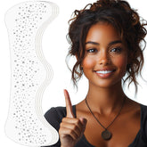 Parche de pecas de YGQQOY con purpurina plateada para un estilo radiante.