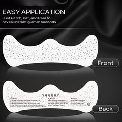 YGQQOY pecas brillantes plateadas para la cara, acabado natural