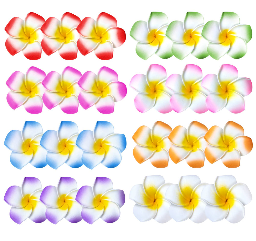 YHmall clip flor hawaiana de espuma, 2,5 pulgadas, colores brillantes para fiestas.