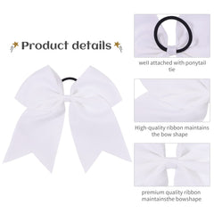 Lazo para el cabello YHXX YLEN, 8 pulgadas, blanco, perfecto para eventos