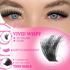 YIDUO clúster 100D, rizos suaves que realzan los ojos