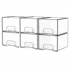 Organizador Yieach con frente transparente para ver maquillaje al instante.