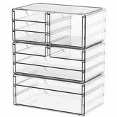 Yieach organizador de cajones transparentes de 3-pack para tocador ordenado