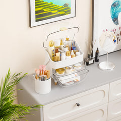 Yieach organizador cosméticos con tapa abierta para acceso rápido
