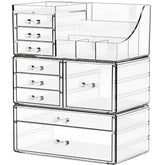 Organizador Yieach transparente de 3 niveles, para acceso rápido a cosméticos