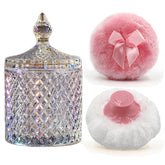 Frasco de cristal de lujo de YILUSHENGHUA para polvos, almacenamiento elegante.