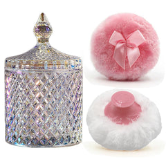 Frasco de cristal de lujo de YILUSHENGHUA para polvos, almacenamiento elegante.