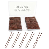 YINGFENG pin-u marrón 2-4 pulgadas, agarre firme para moños y peinados.
