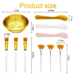 Yiqianhome aplicadores de mascarilla dorados para aplicación uniforme.