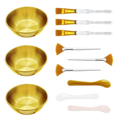 Yiqianhome cuencos faciales dorados para mezclar con precisión y elegancia.