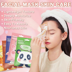 Yishifa mascarilla facial animal cerdo, hidratación profunda y piel flexible