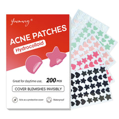 Parche hidrocoloide YIWMWIY para granos multicolor 10 mm, absorbe grasa y favorece cobertura discreta.