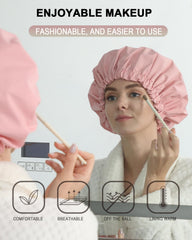 Gorro de ducha YIZIJIZI tamaño extra grande, ideal para cabello grueso.