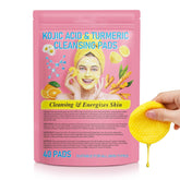 YLXYZUAD discos con cúrcuma y ácido kojico en estuche, limpieza suave diaria para la piel.