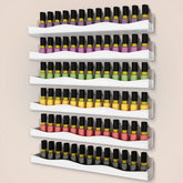 YMVV estante para esmaltes en pared con diseño ondulado mejora la visibilidad.