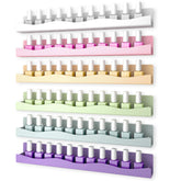 Estante de pared YMVV con 6 colores pastel para esmaltes.