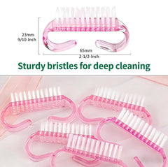 Cepillo de pedicura compacto, ideal para viajar y limpiar uñas.