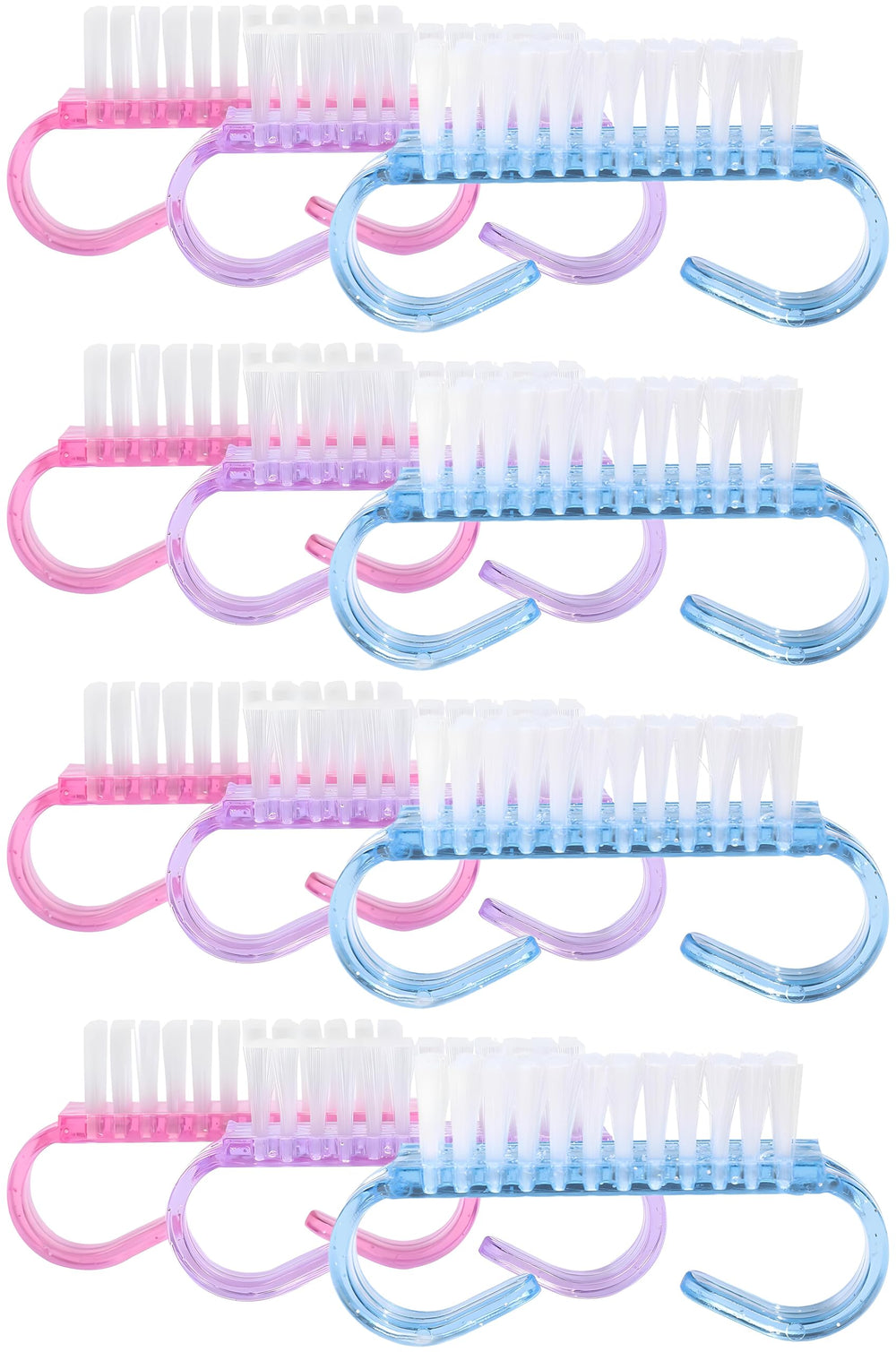 Cepillo YOFAN con mango ergonómico para uñas, facilita la limpieza precisa.
