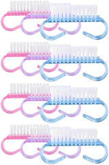 Cepillo YOFAN con mango ergonómico para uñas, facilita la limpieza precisa.