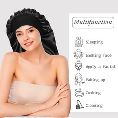 Uso nocturno con YOHITOP para cabello rizado y sin enredos.