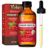 Yoken aceite de rosa mosqueta en bote ámbar para hidratación profunda