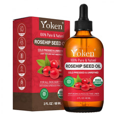 Yoken Aceite de Rosa Mosqueta: frasco con gotero para cuidado diario de la piel.