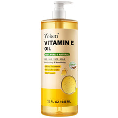 Yoken Aceite Vitamina E envase 32 onzas para hidratación diaria en la piel