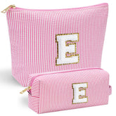 YOOLIFE Bolso de maquillaje con inicial en frontal para identificar tu estilo.