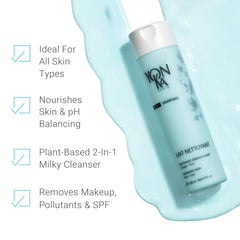 Yon-Ka Lait Nettoyant, aplicación con dedos para una limpieza suave.