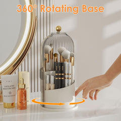 YOOLENS makeup brush holder front view with clear visibility.