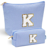 YOOLIFE bolsa inicial con chenille en la delantera, estilo único para regalo