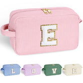 YOOLIFE bolsa maquillaje con inicial E, regalo personalizado para ella.