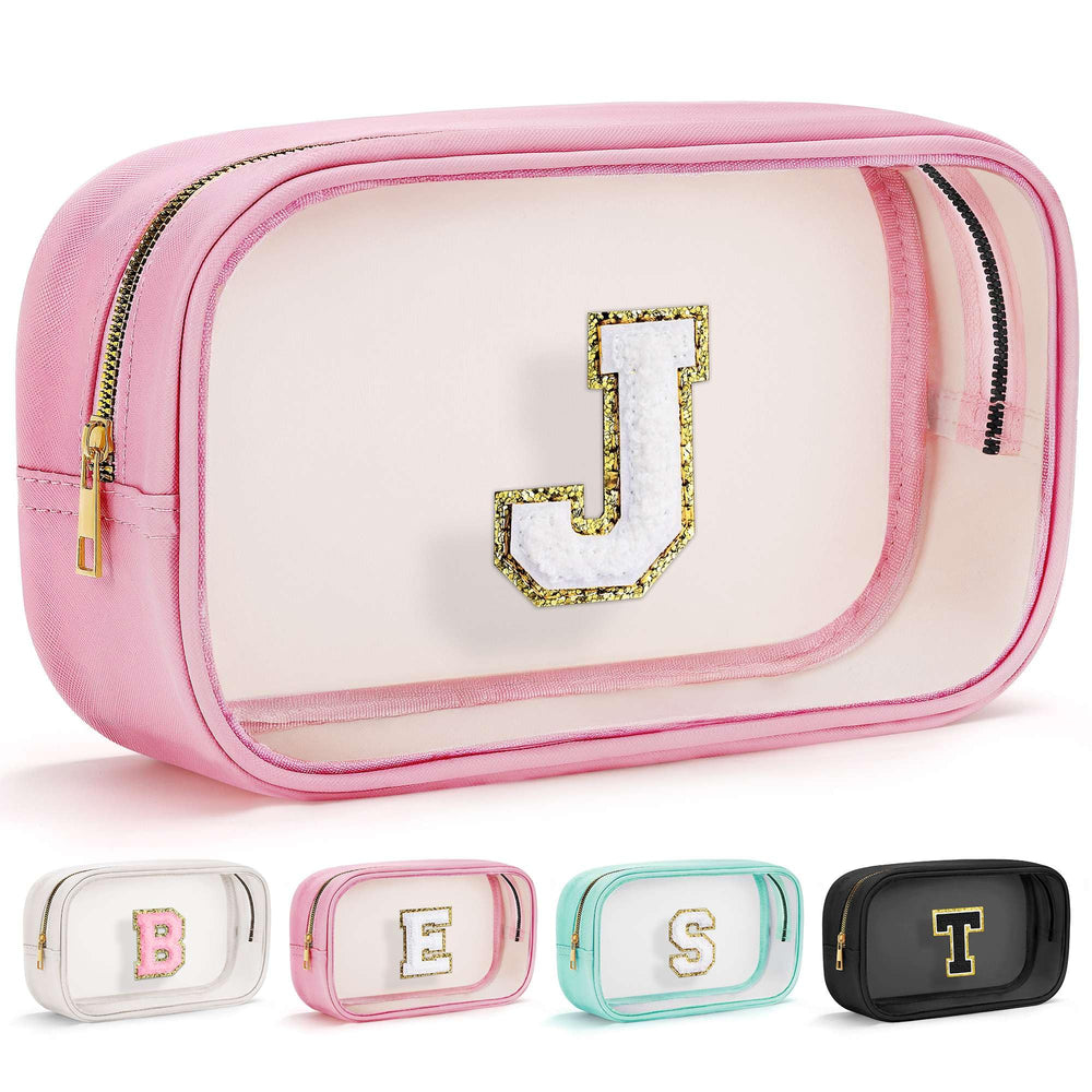 YOOLIFE bolso de maquillaje transparente en rosa, facilita ver todo al instante