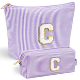 YOOLIFE bolso de maquillaje con iniciales chenille, regalo personalizado y elegante