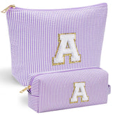 YOOLIFE bolso maquillaje monograma chenille en frente, estilo distintivo para regalo