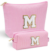 Bolso de maquillaje YOOLIFE rosa, frente, ideal para llevar contigo.