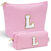 La bolsa YOOLIFE rosa con inicial chenille para personalizar es ideal como regalo.