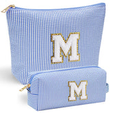 Estuche YOOLIFE Initial Maquillaje, vista frontal con inicial en chenille para identificar tu estilo