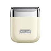 Maquinilla eléctrica Yoose para mujeres con diseño compacto, ideal para retoques rápidos.