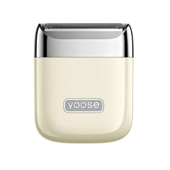 Maquinilla eléctrica Yoose para mujeres con diseño compacto, ideal para retoques rápidos.