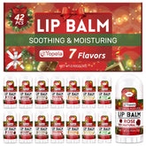 Set de bálsamos labiales Yopela 42 pack, regalo navideño y hidratación para labios.
