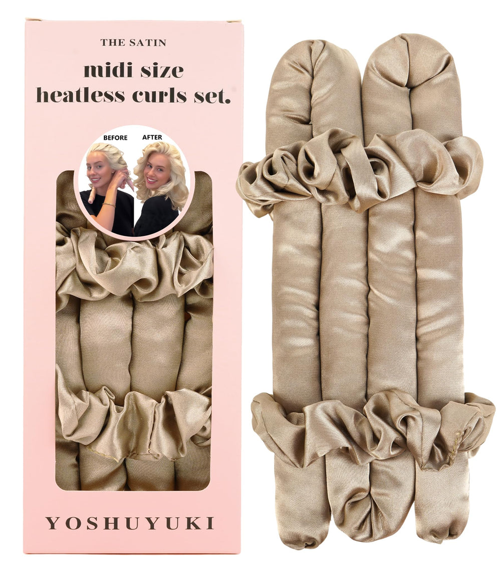 Rulos Midi sin calor de YOSHUYUKI para dormir, aportando volumen sin dañar el cabello.
