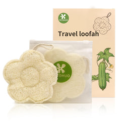 Lufa de viaje YOTDHUO con diseño en flor para exfoliar suavemente.