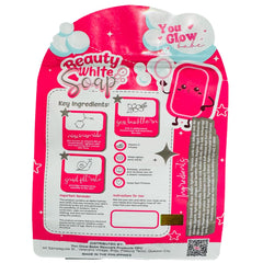 Textura cremosa de You Glow Babe Jabon Blanco para limpieza suave.