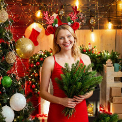 YOUDICT diadema orejas reno detalle, añade toque juguetón a tu look navideño.