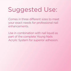 Polvo acrílico transparente de Young Nails para bases y diseños