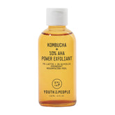 Youth To The People Kombucha + 10% AHA Toner, botella elegante para uso nocturno que suaviza la textura.