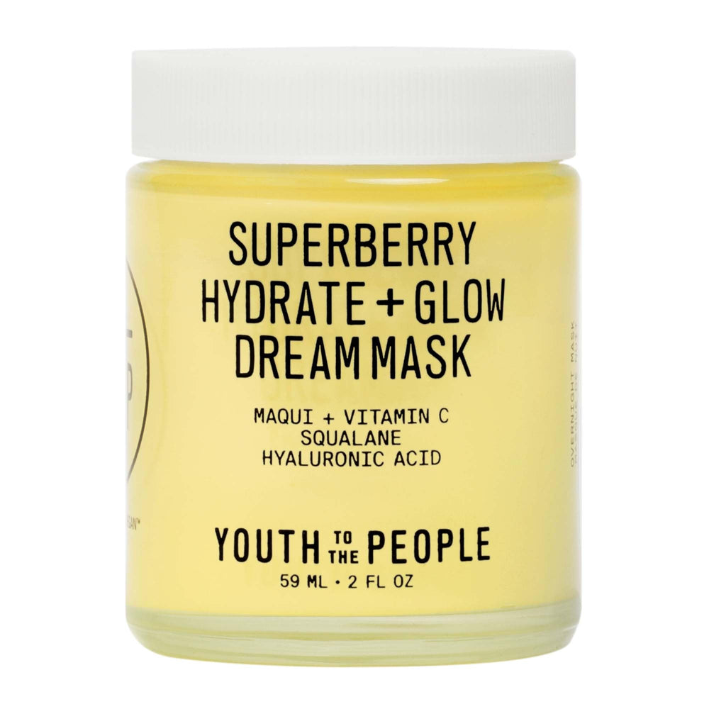 Youth To The People Superberry Dream Mask en frasco, hidratación profunda para la piel.