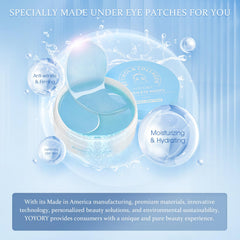 Parche ocular YOYORY con gel azul, sistema calmante para ojeras